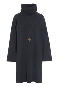 KLEID MIT HOHEM HALS - 3246 - SOFT BLACK