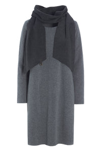KLEID MIT SCHAL - 3226 - GREY/SOFT BLACK