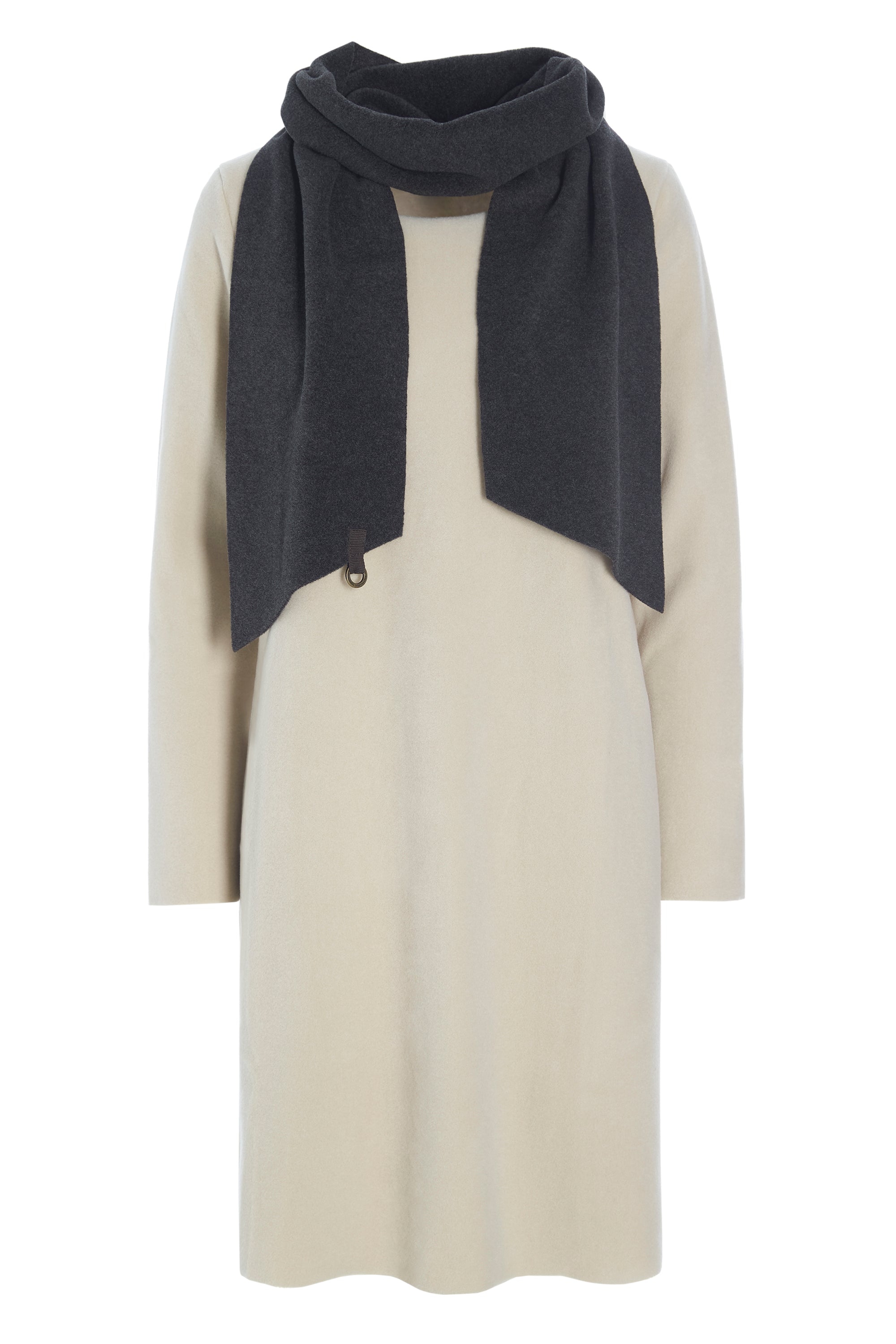 HENRIETTE STEFFENSEN COPENHAGEN KLEID MIT SCHAL - 3226 KJOLER KIT/SOFT BLACK 642