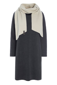 KLEID MIT SCHAL - 3226 - SOFT BLACK / KIT