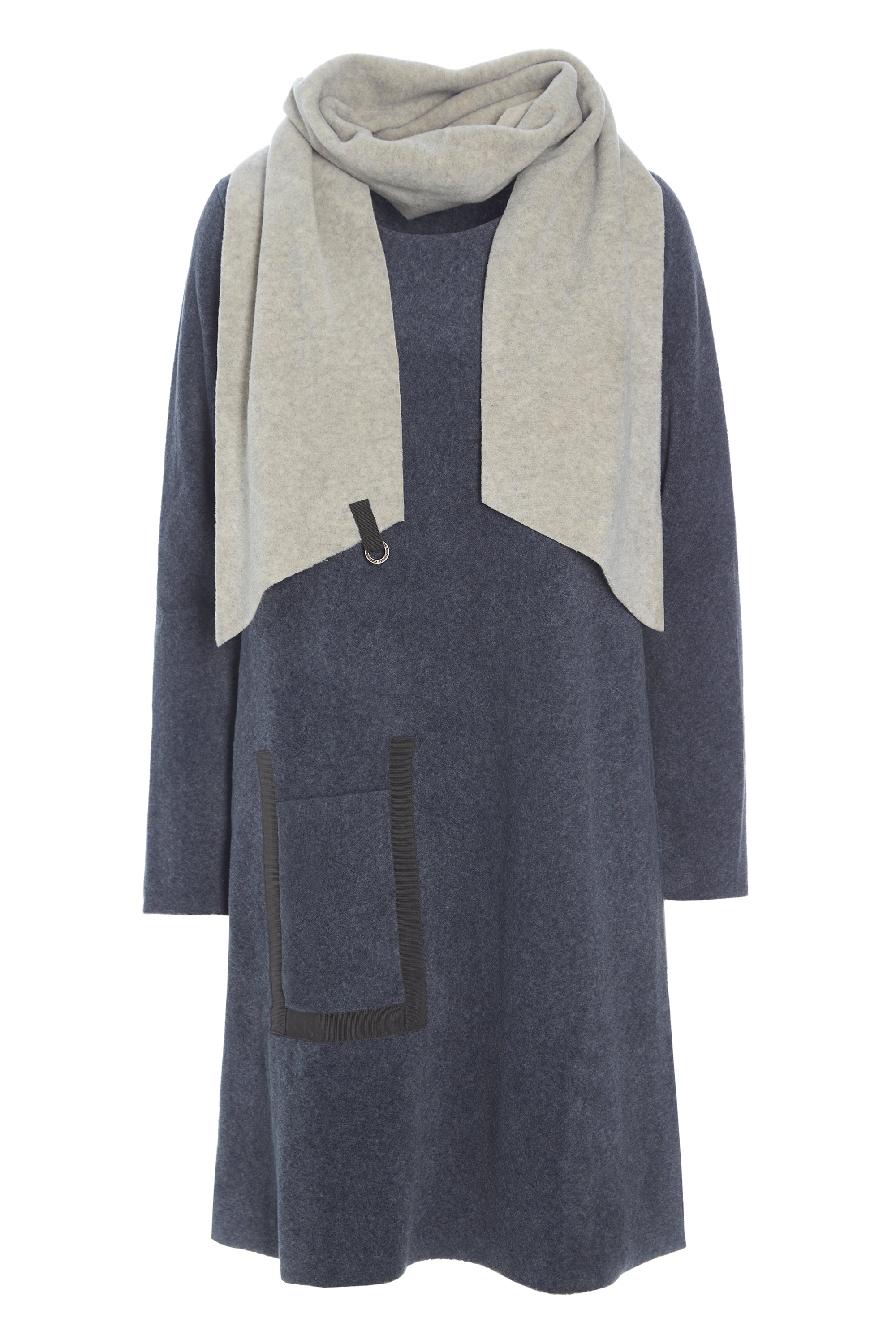 HENRIETTE STEFFENSEN COPENHAGEN KLEID MIT SCHAL - 3237 KJOLER DEEP BLUE 502
