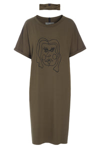 KLEID M/DRUCKEN - 98037P - BARK