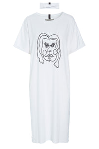 KLEID M/DRUCKEN - 98037P - WHITE