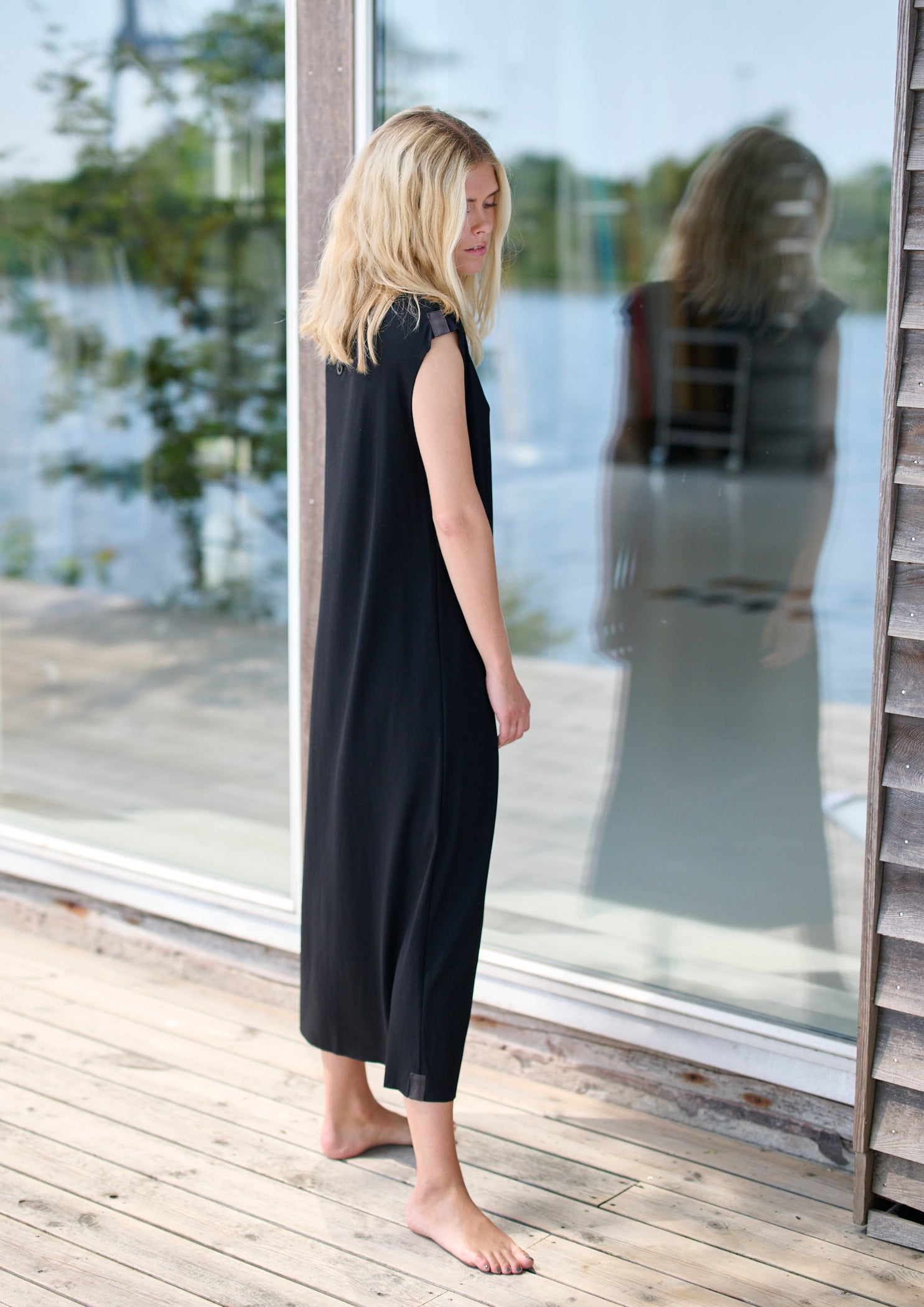 HENRIETTE STEFFENSEN COPENHAGEN KLEID M/SCHMUCK- 98044 KJOLER BLACK 900
