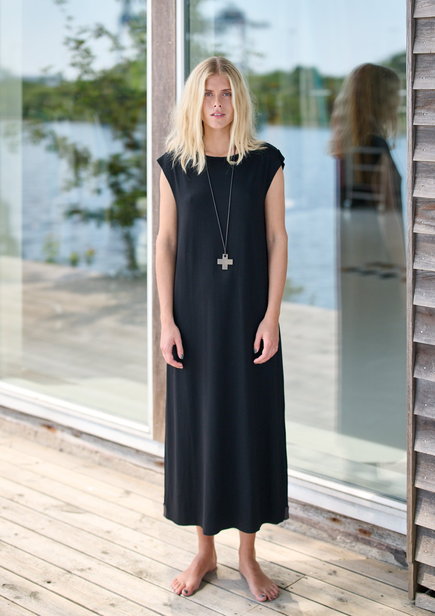HENRIETTE STEFFENSEN COPENHAGEN KLEID M/SCHMUCK- 98044 KJOLER BLACK 900