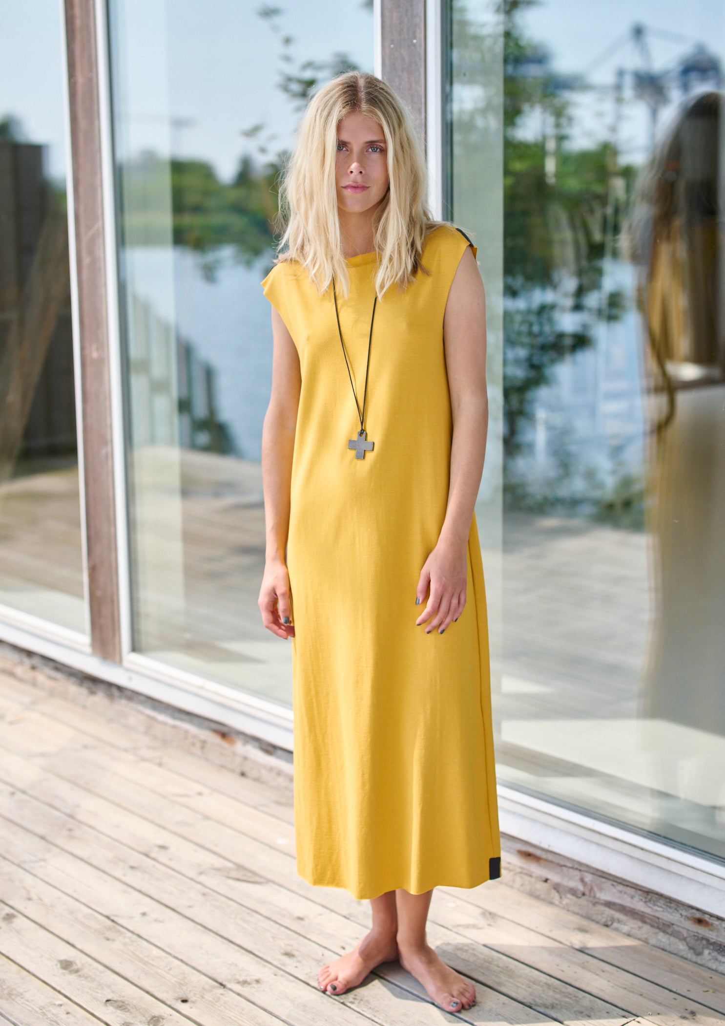 HENRIETTE STEFFENSEN COPENHAGEN KLEID M/SCHMUCK- 98044 KJOLER SAFRAN 701