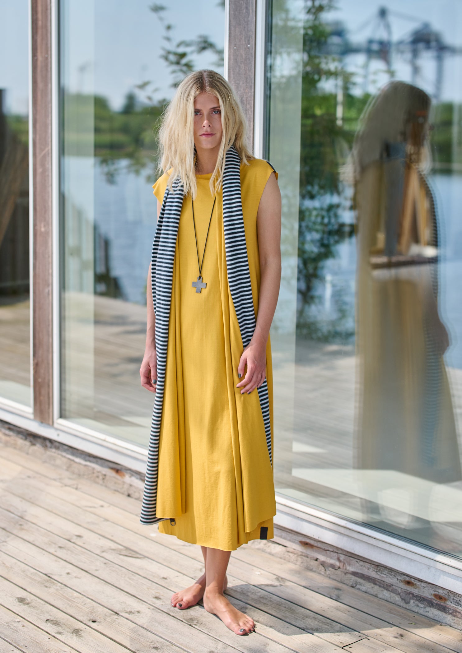 HENRIETTE STEFFENSEN COPENHAGEN KLEID M/SCHMUCK- 98044 KJOLER SAFRAN 701