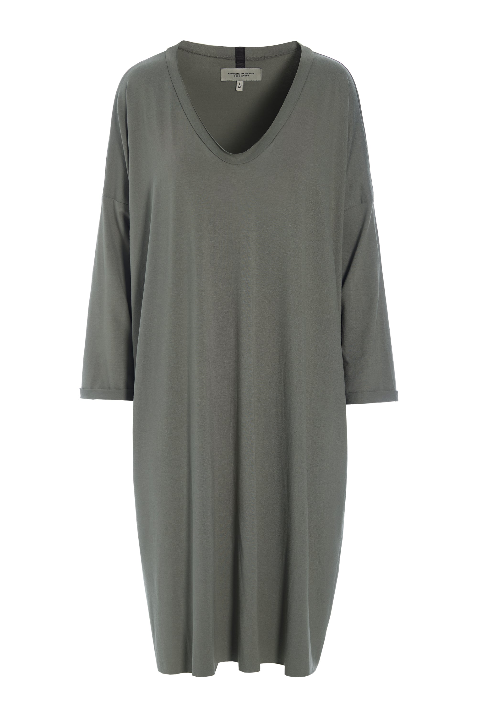 HENRIETTE STEFFENSEN COPENHAGEN KLEID OVERSIZE - 98043 KJOLER DUSTY GREEN 609