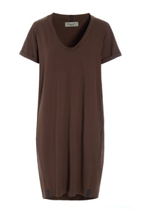 KLEID V-NECK - 98049 - CHOCOLATE