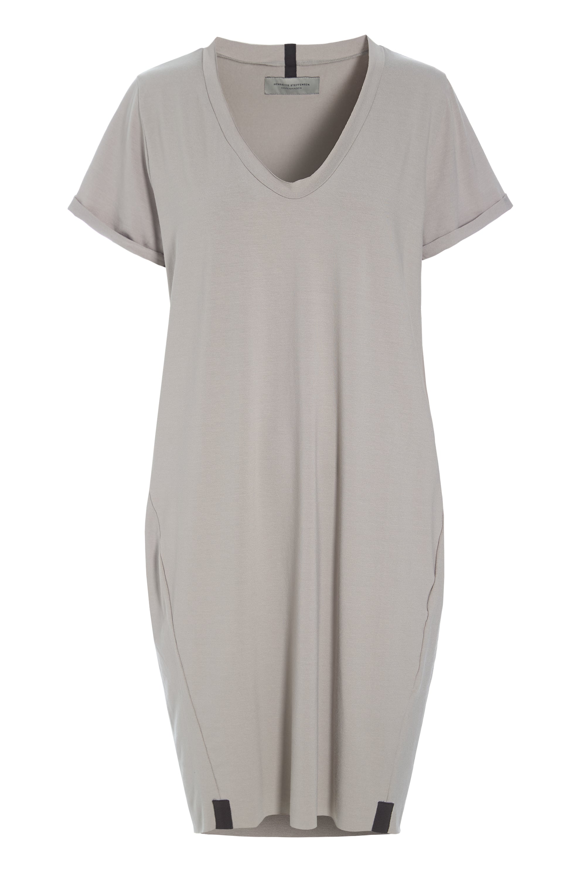 HENRIETTE STEFFENSEN COPENHAGEN KLEID V-NECK - 98049 KJOLER SAND 805