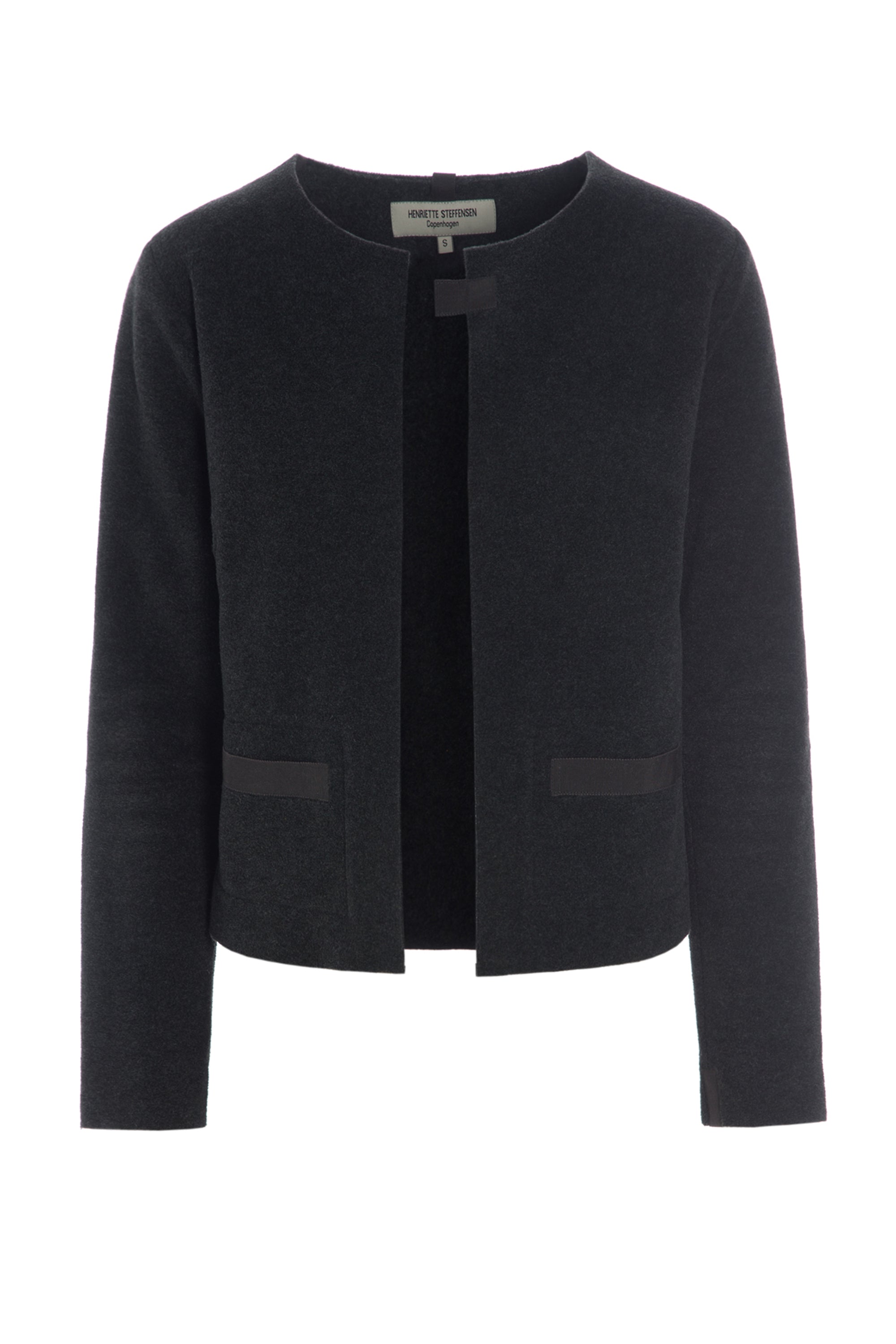 HENRIETTE STEFFENSEN COPENHAGEN KURZER CARDIGAN - 7109 CARDIGANS SOFT BLACK 914