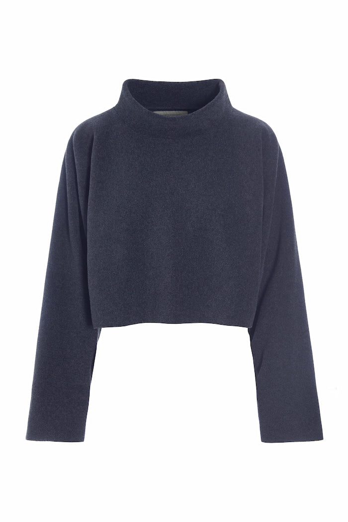 HENRIETTE STEFFENSEN COPENHAGEN KURZER PULLOVER - 1372 BLUSER EVENING BLUE 690