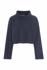 KURZER PULLOVER - 1372 - EVENING BLUE