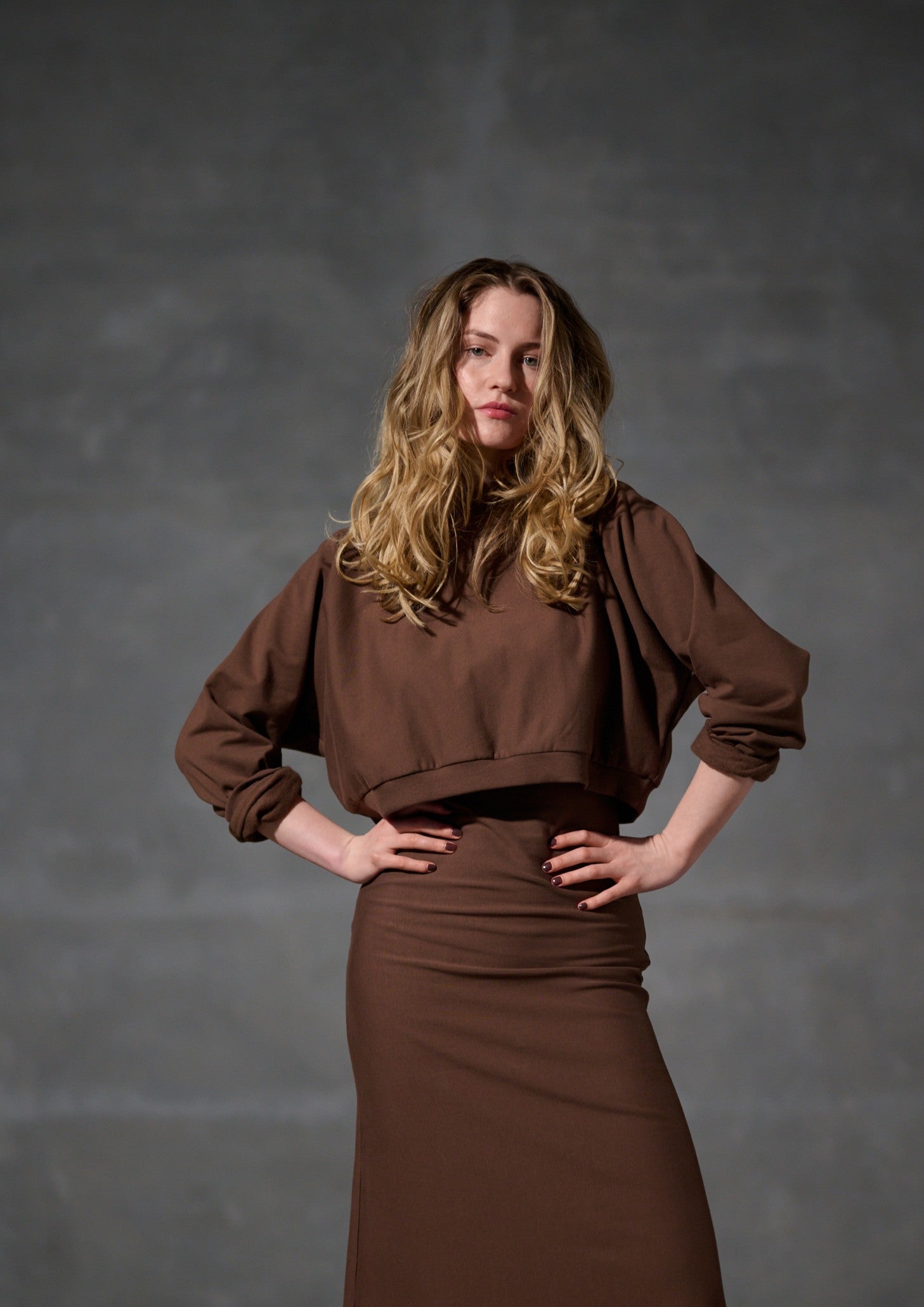 HENRIETTE STEFFENSEN COPENHAGEN KURZER PULLOVER - 71016 BLUSER CHOCOLATE 844