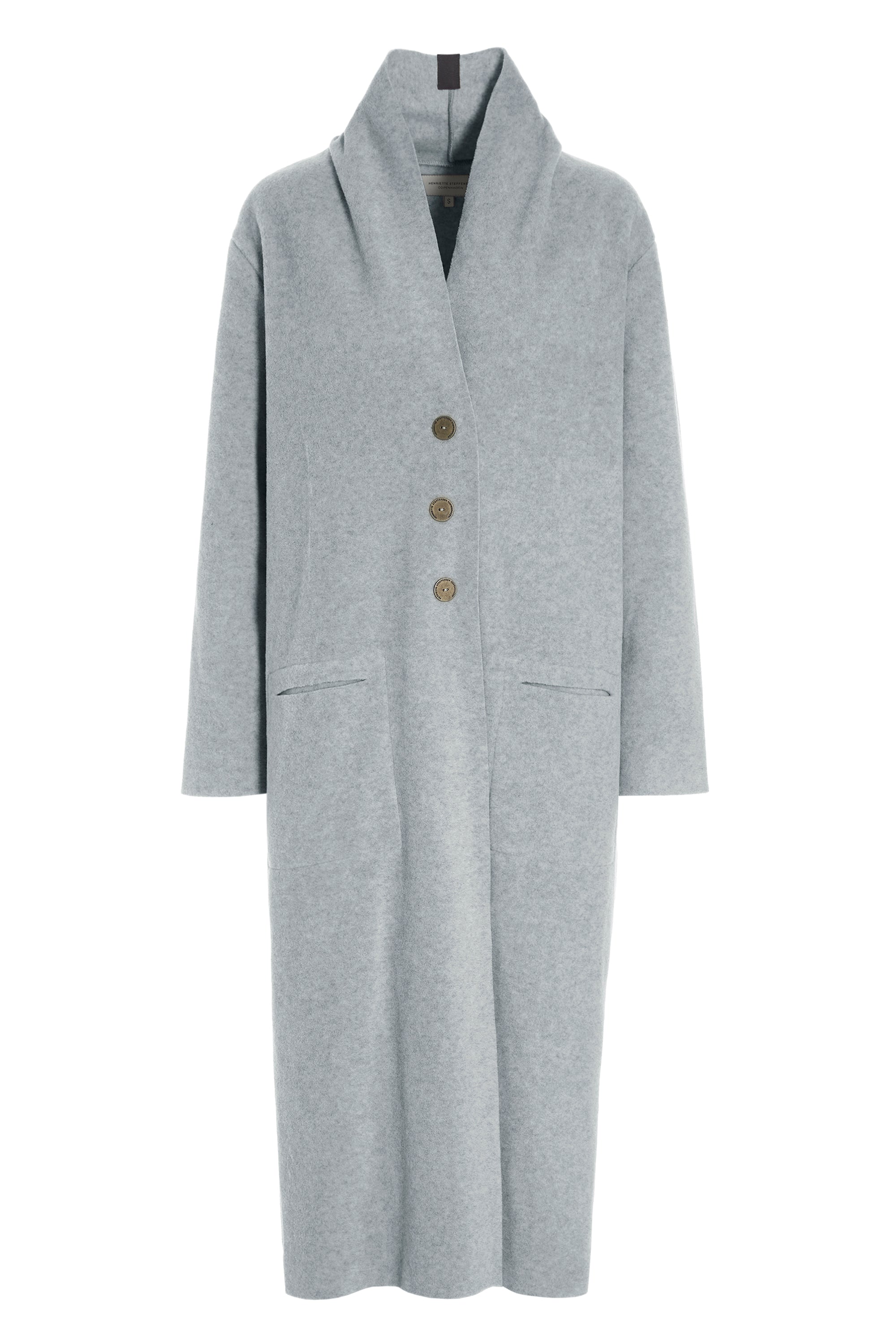 HENRIETTE STEFFENSEN COPENHAGEN LANGER CARDIGAN - 7162 CARDIGANS LIGHT GREY 876