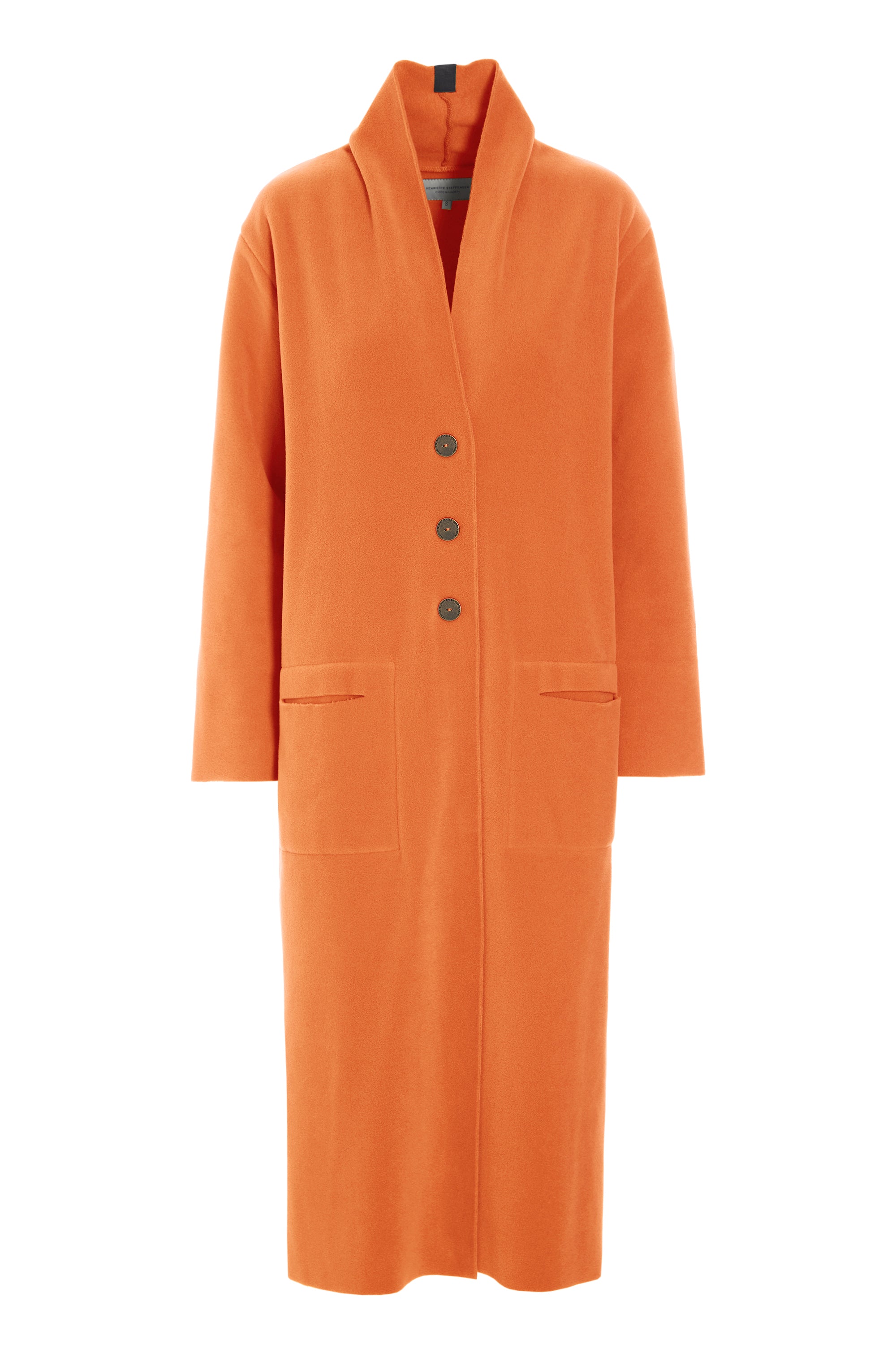 HENRIETTE STEFFENSEN COPENHAGEN LANGER CARDIGAN - 7162 CARDIGANS ORANGE 773