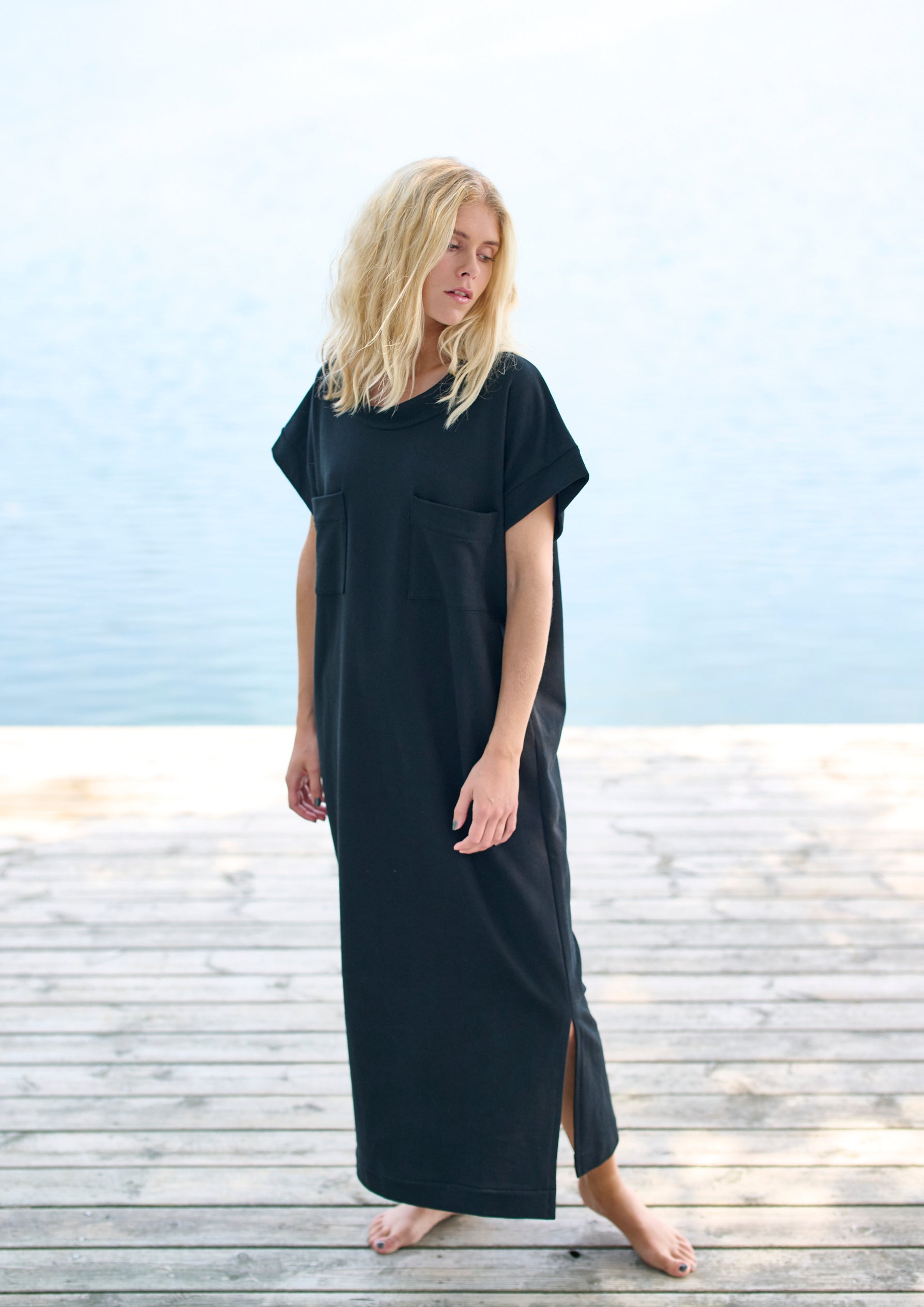 HENRIETTE STEFFENSEN COPENHAGEN LANGES KLEID - 73402 KJOLER BLACK 900