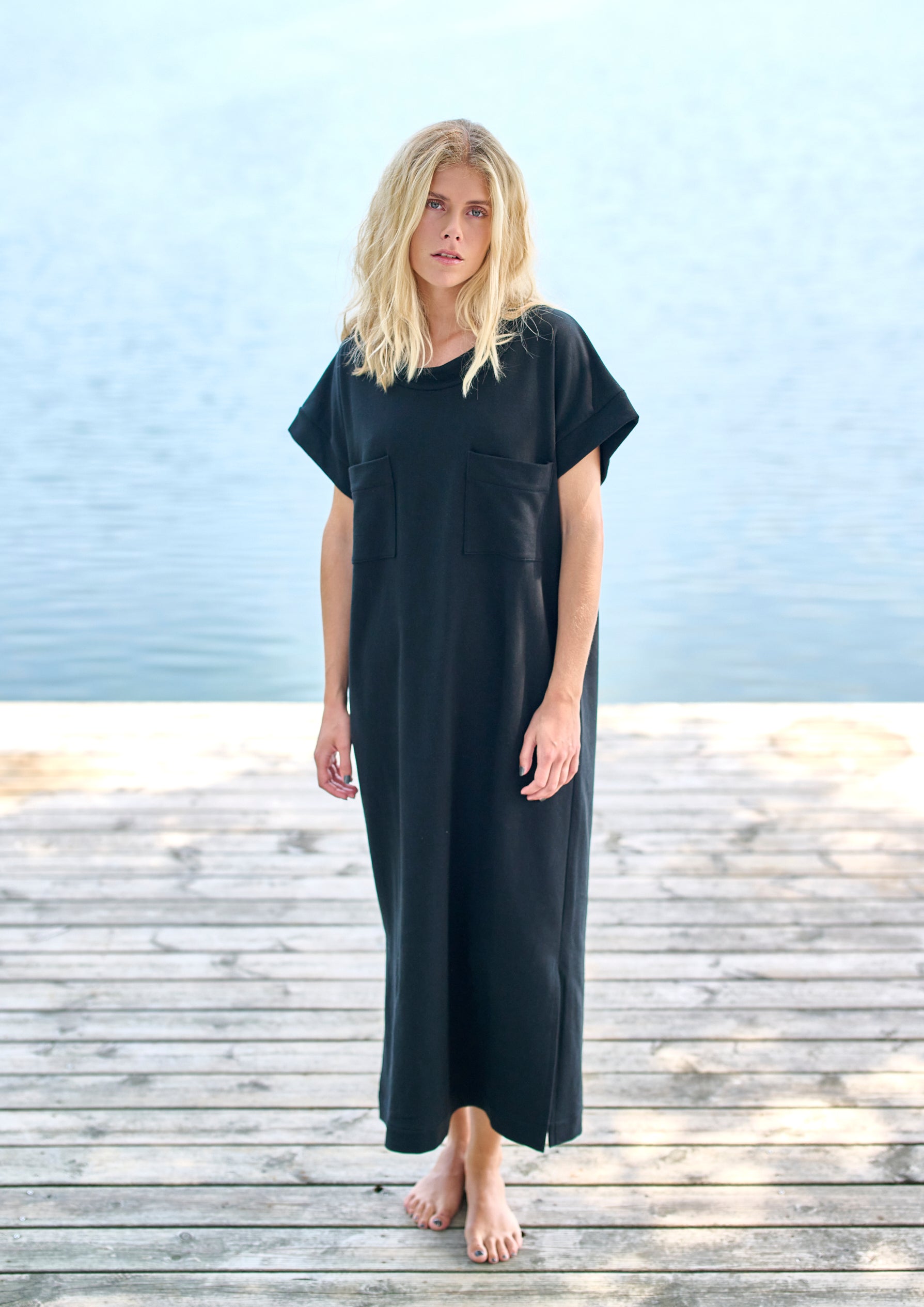 HENRIETTE STEFFENSEN COPENHAGEN LANGES KLEID - 73402 KJOLER BLACK 900
