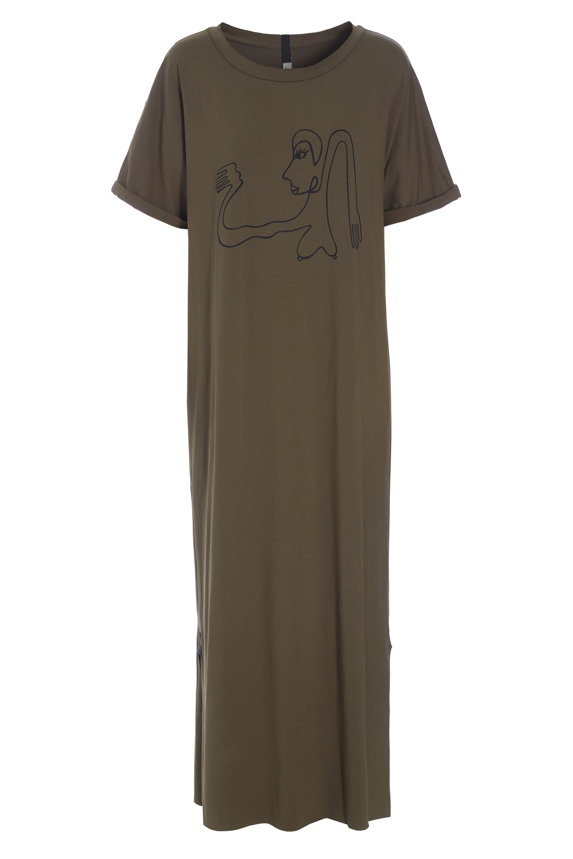 HENRIETTE STEFFENSEN COPENHAGEN LANGES KLEID M/DRUCKEN - 98038 KJOLER BARK 320