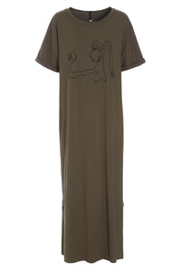 LANGES KLEID M/DRUCKEN - 98038 - BARK