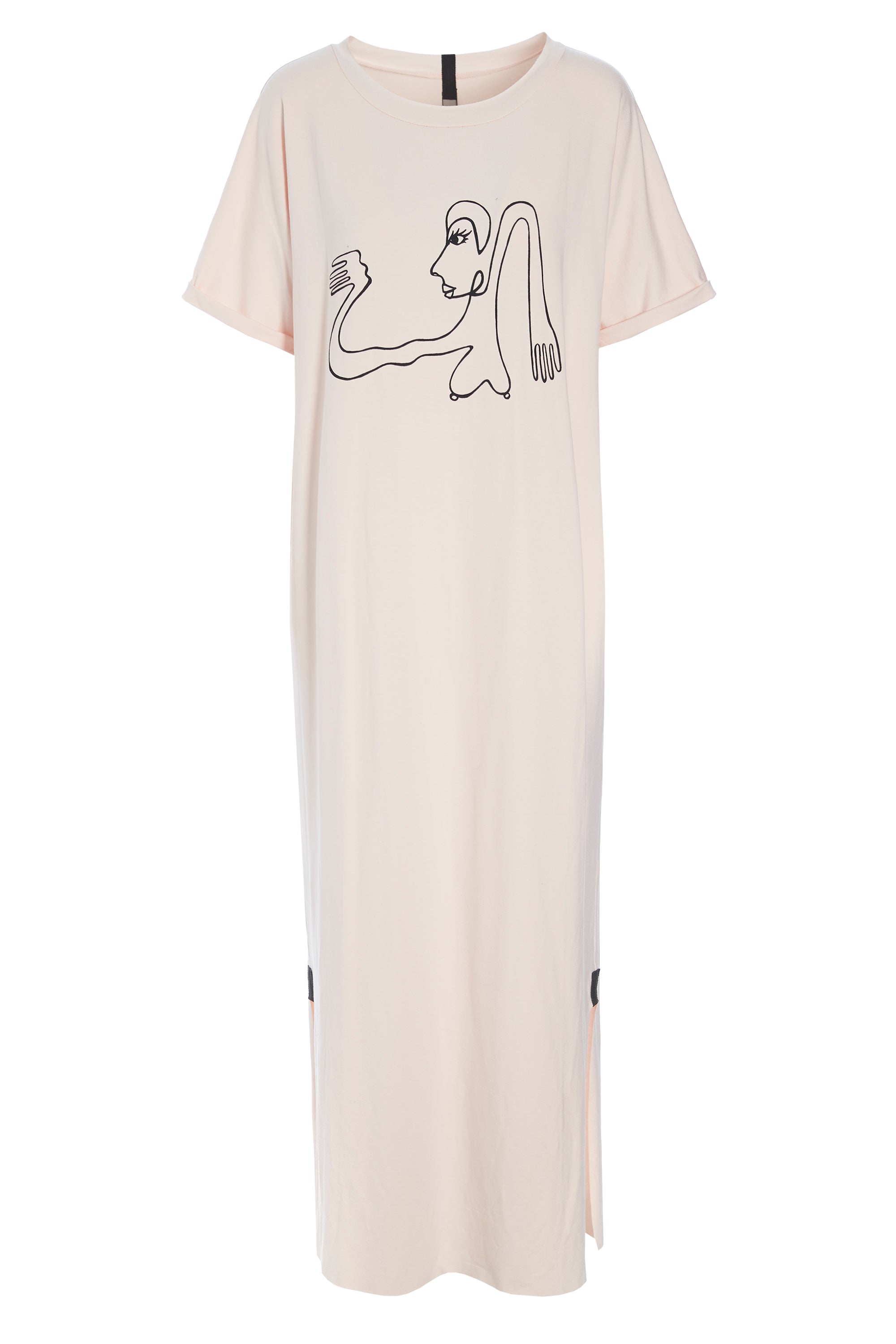 HENRIETTE STEFFENSEN COPENHAGEN LANGES KLEID M/DRUCKEN - 98038 KJOLER SOFT ROSE 412