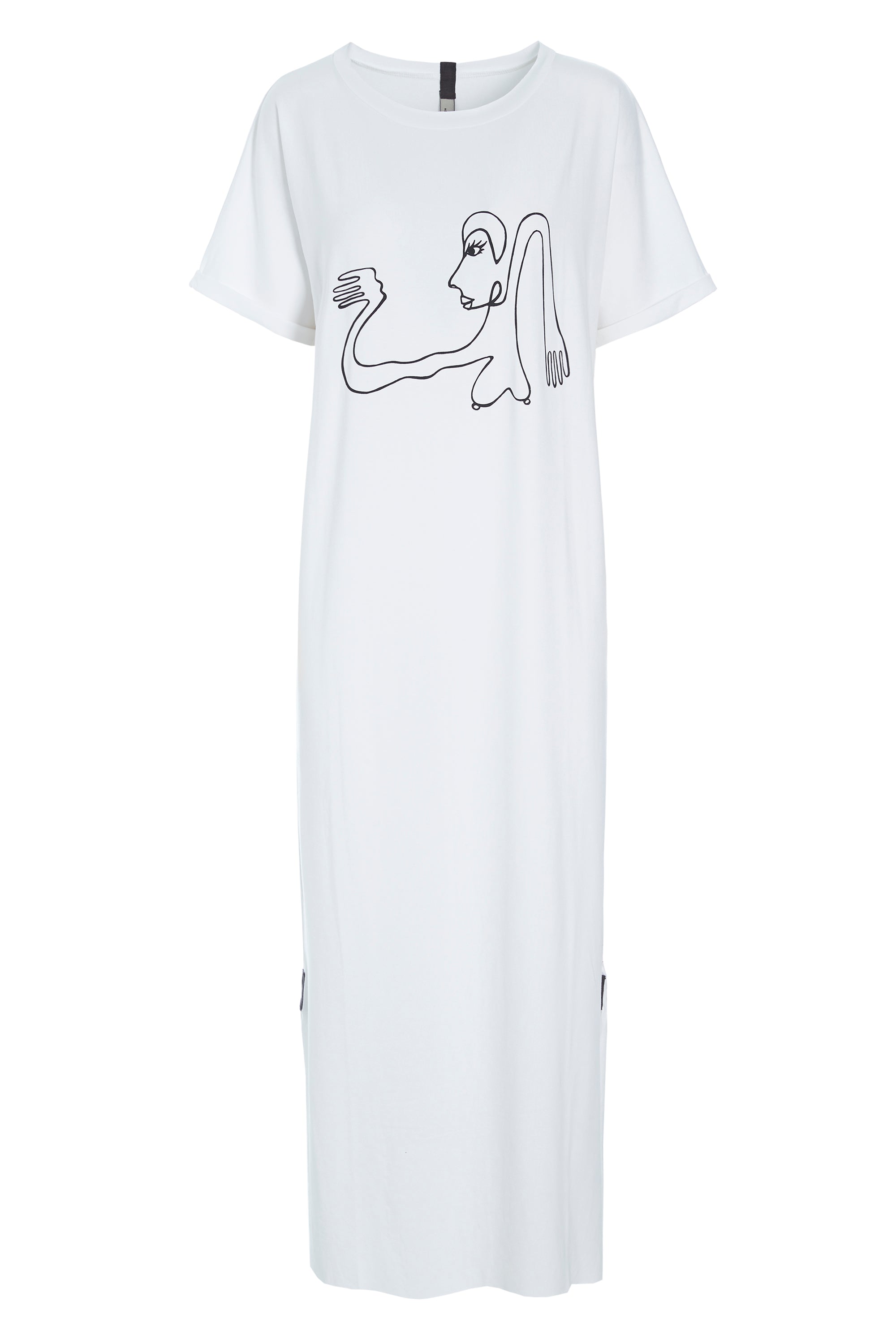 HENRIETTE STEFFENSEN COPENHAGEN LANGES KLEID M/DRUCKEN - 98038 KJOLER WHITE 816