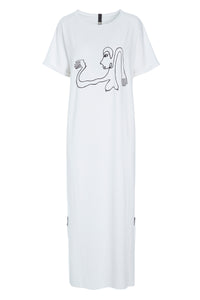 LANGES KLEID M/DRUCKEN - 98038 - WHITE