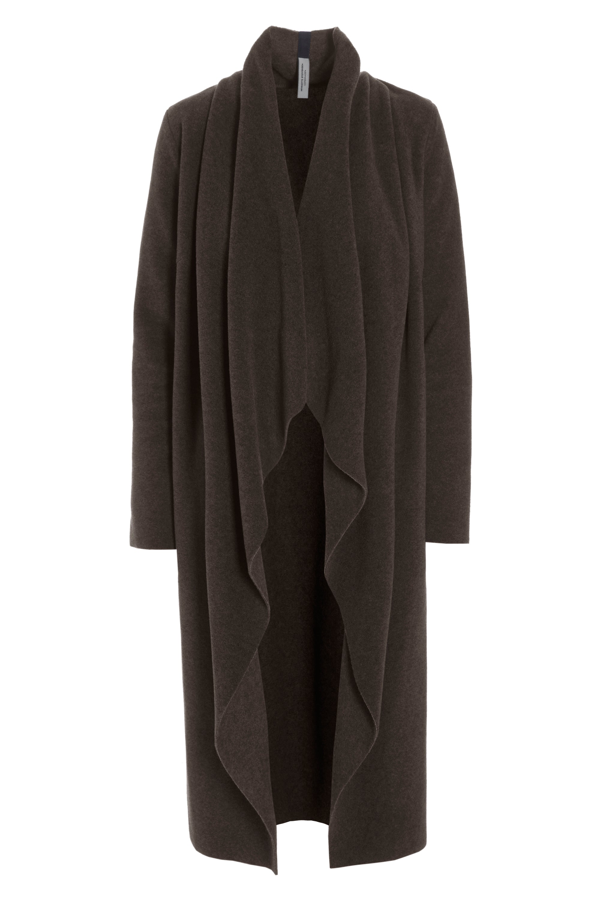 HENRIETTE STEFFENSEN COPENHAGEN LANGE CARDIGAN M/ "WASSERFALL" - 7131 CARDIGANS CHOKOLATE 844