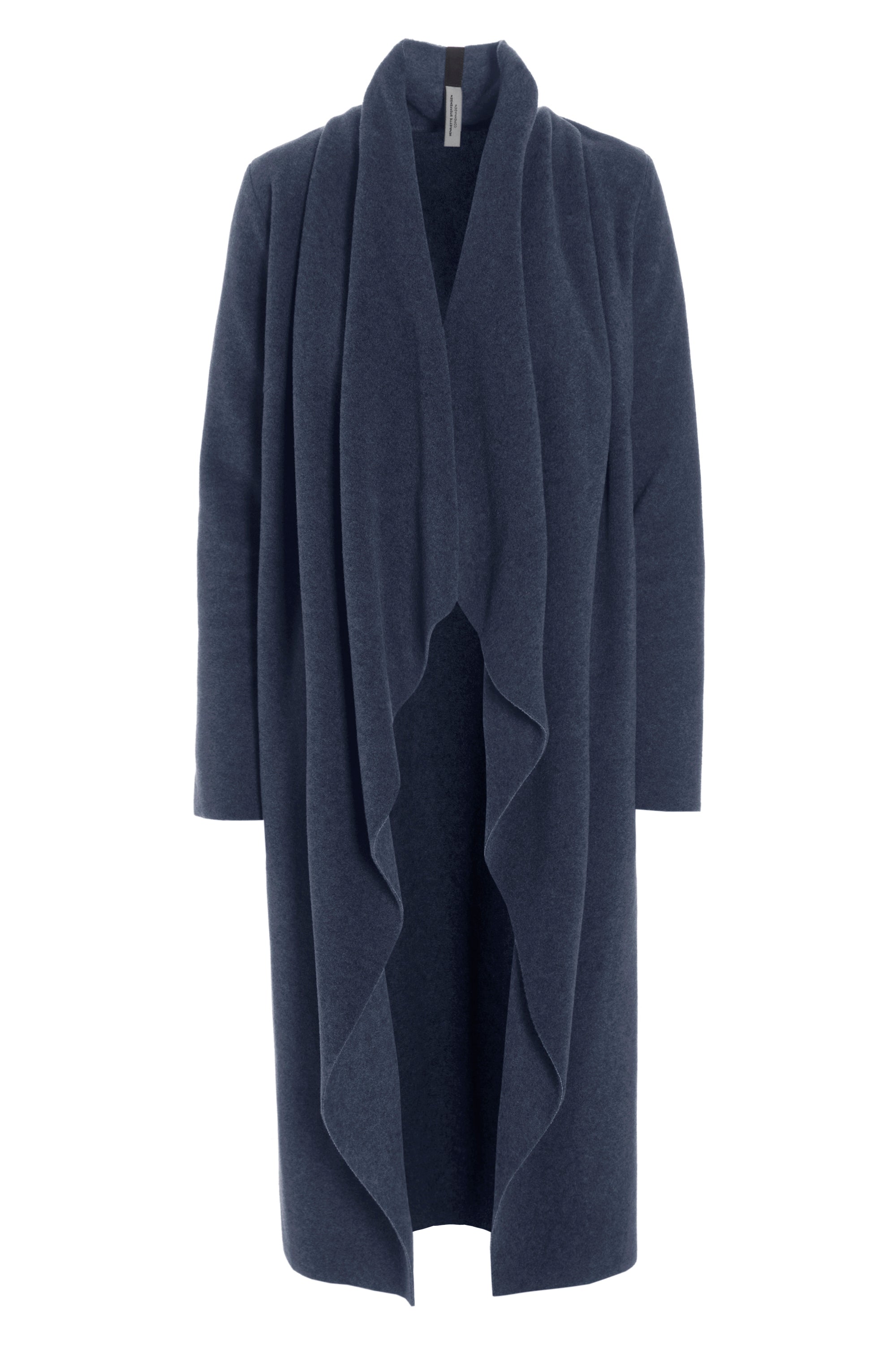 HENRIETTE STEFFENSEN COPENHAGEN LANGE CARDIGAN M/ "WASSERFALL" - 7131 CARDIGANS EVENING BLUE 690