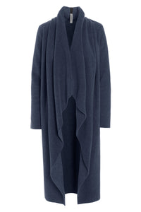 LANGE CARDIGAN M/ WASSERFALL - 7131 - EVENING BLUE