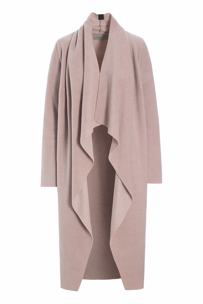 HENRIETTE STEFFENSEN COPENHAGEN LANGE CARDIGAN M/ "WASSERFALL" - 7131 CARDIGANS NUDE 401