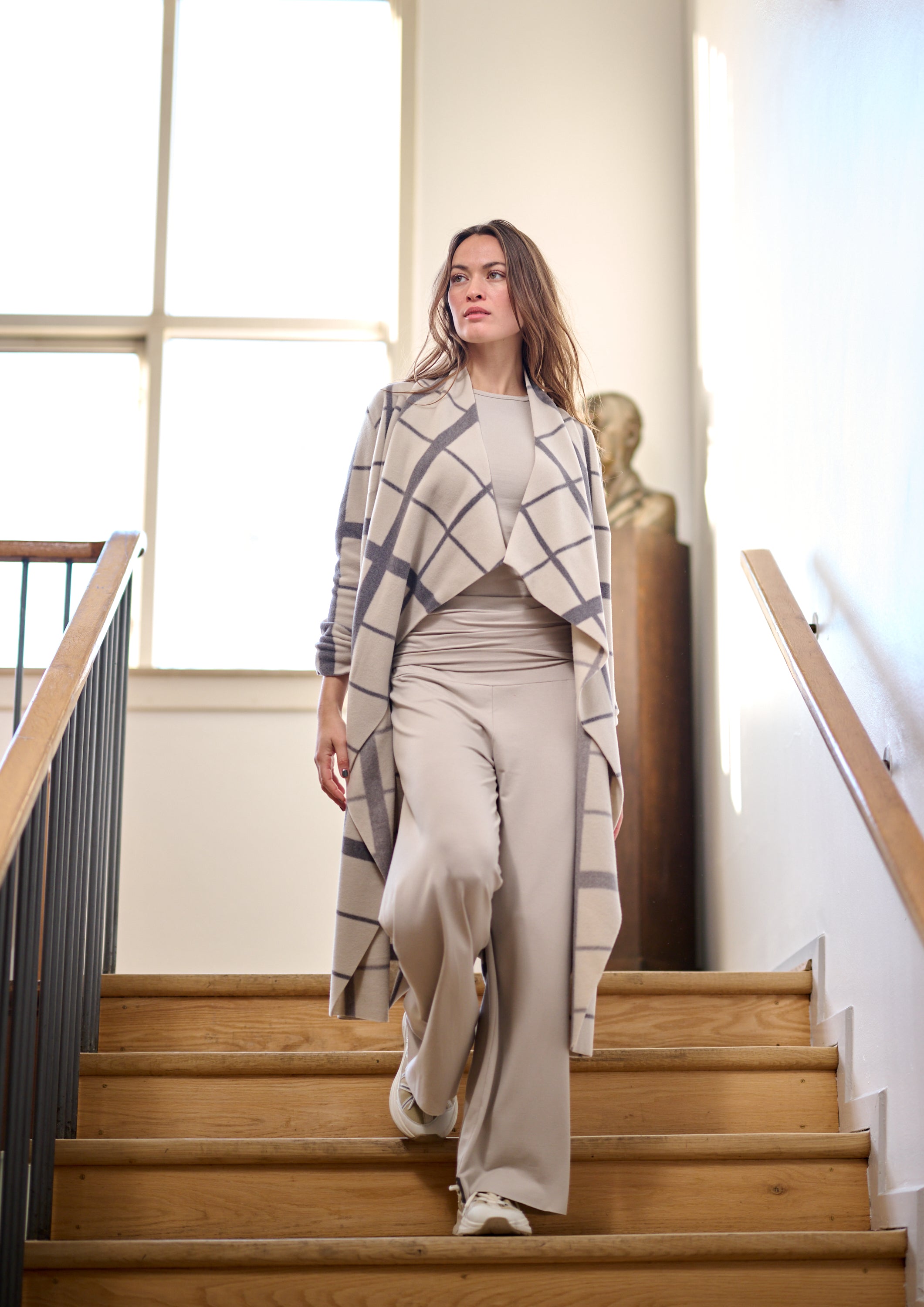 HENRIETTE STEFFENSEN COPENHAGEN LANGE CARDIGAN M/ "WASSERFALL" - 7131P CARDIGANS CLAN PRINT KIT 780