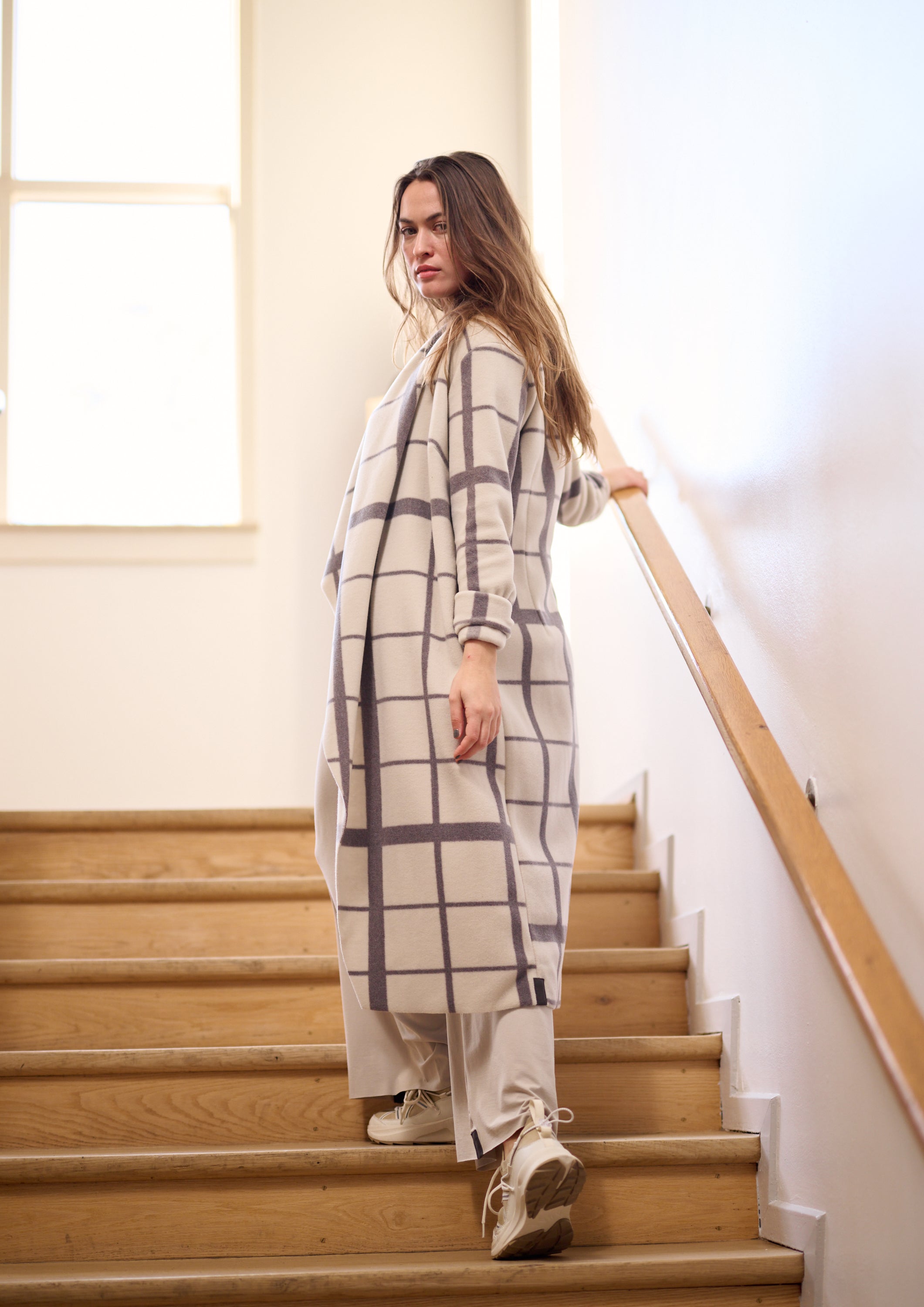 HENRIETTE STEFFENSEN COPENHAGEN LANGE CARDIGAN M/ "WASSERFALL" - 7131P CARDIGANS CLAN PRINT KIT 780