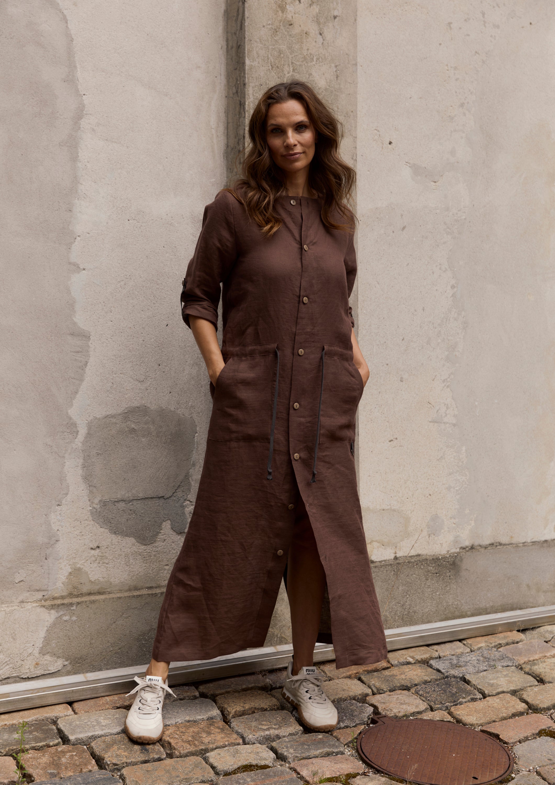 HENRIETTE STEFFENSEN COPENHAGEN LANGE JACKE - 87001 JACKETS CHOCOLATE 844