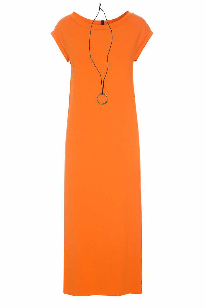 HENRIETTE STEFFENSEN COPENHAGEN LANGE KLEID MIT SCHMUCK - 98055 KJOLER ORANGE 773