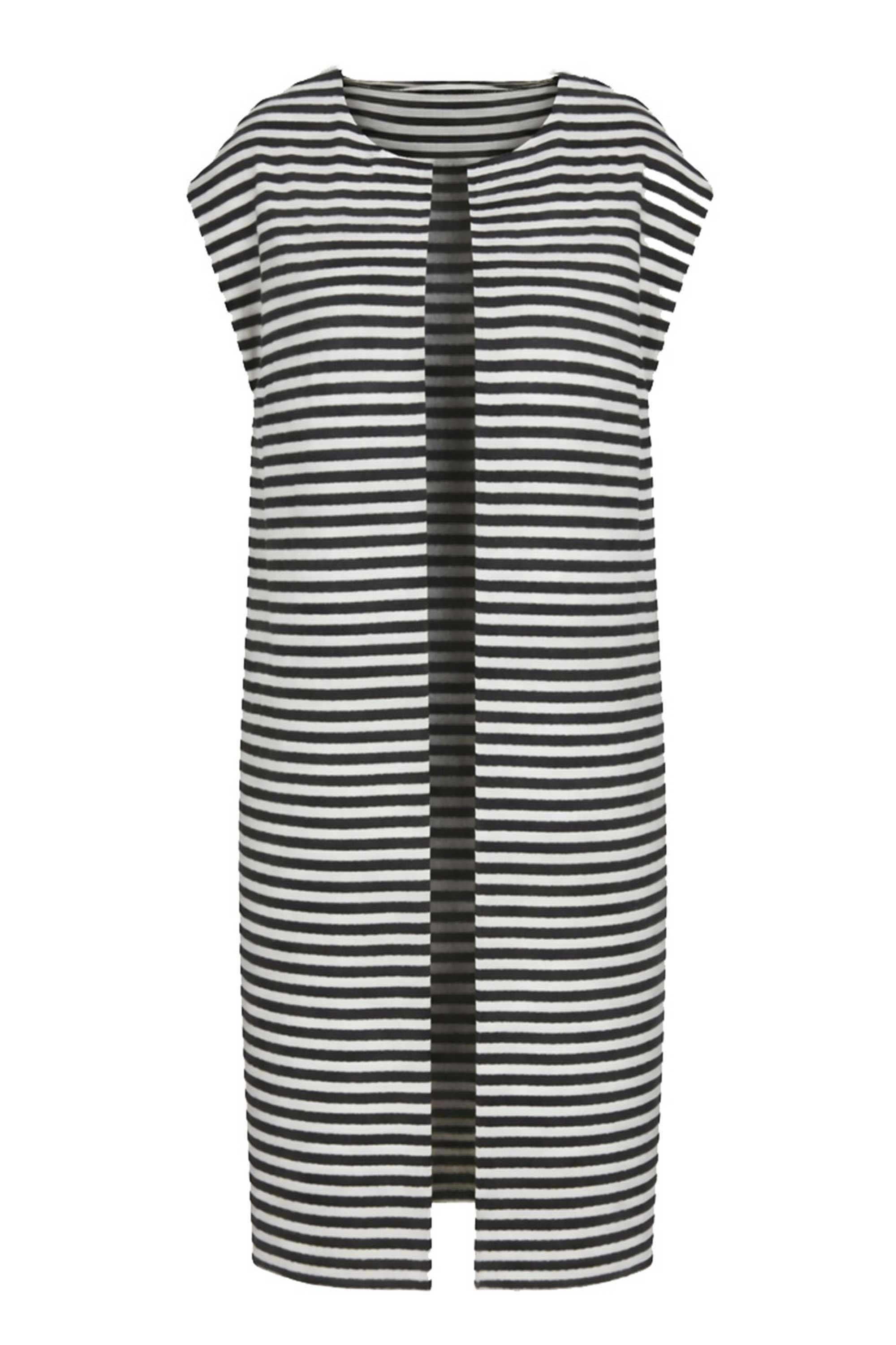 HENRIETTE STEFFENSEN COPENHAGEN LANGE WESTE - 7169 VESTS STRIPES B&W 673