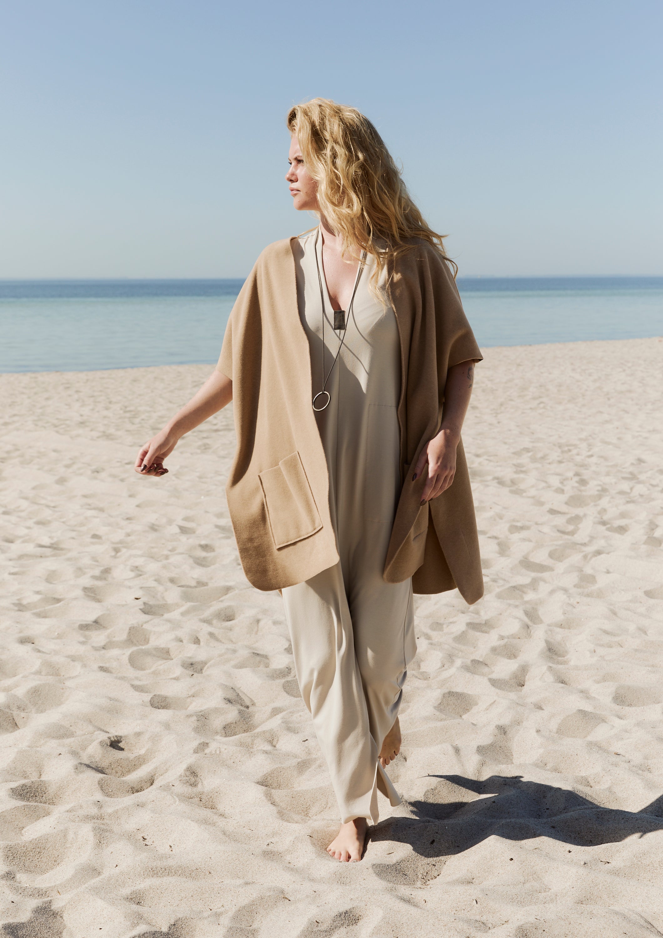 HENRIETTE STEFFENSEN COPENHAGEN LANGE WESTE - 7177 VESTS CAMEL 815