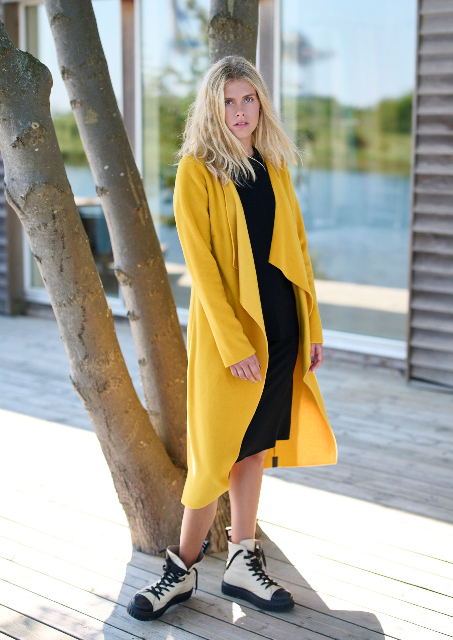 HENRIETTE STEFFENSEN COPENHAGEN LANG CARDIGAN - 7114 CARDIGANS SAFRAN 701