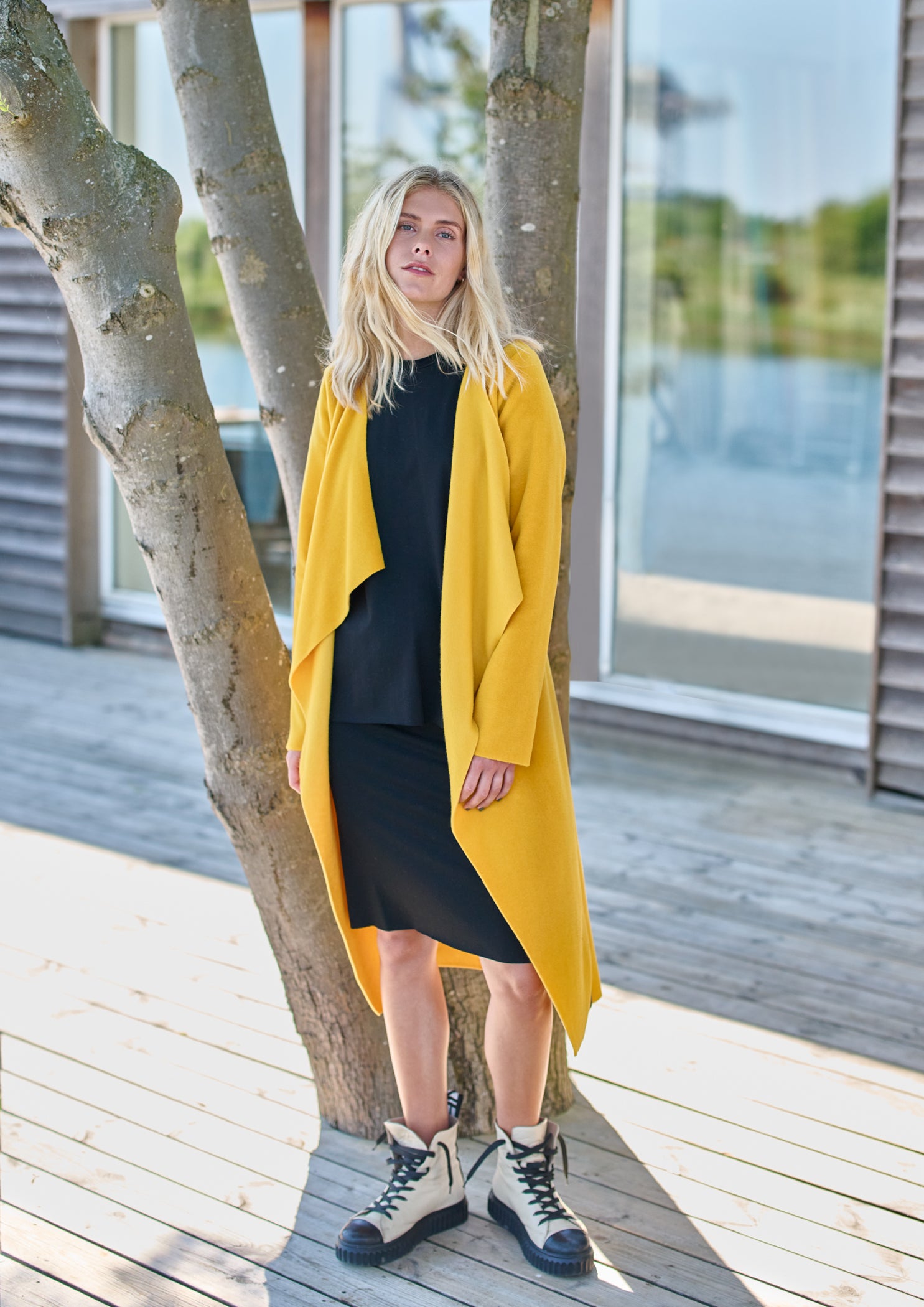 HENRIETTE STEFFENSEN COPENHAGEN LANG CARDIGAN - 7114 CARDIGANS SAFRAN 701