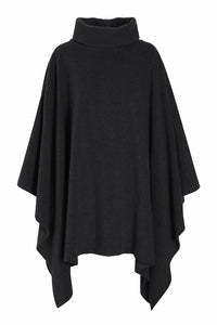 LOUNGE PONCHO DAMEN - 4081 - SOFT BLACK