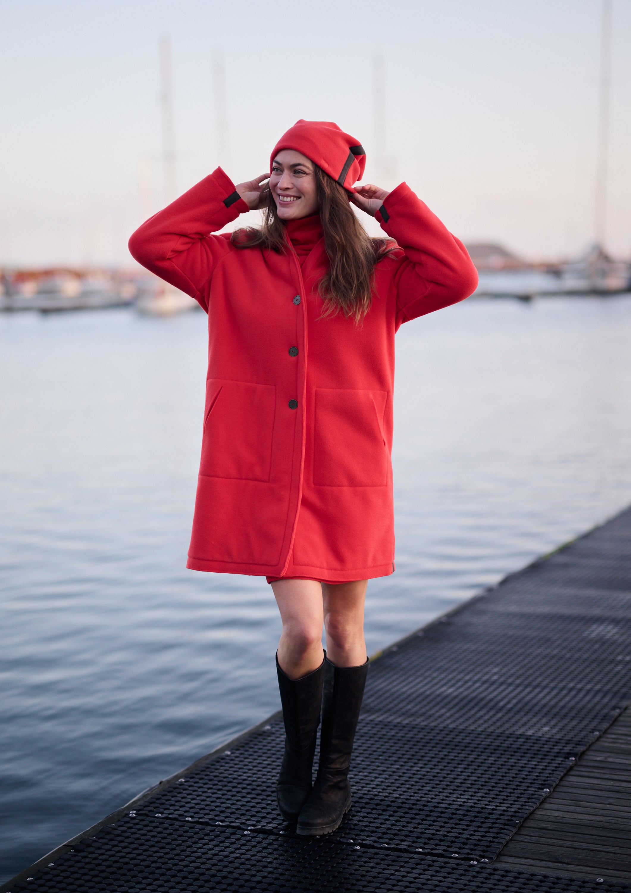 HENRIETTE STEFFENSEN COPENHAGEN MANTEL DOPPELSCHICHT - 7165 COATS TOMATO 845