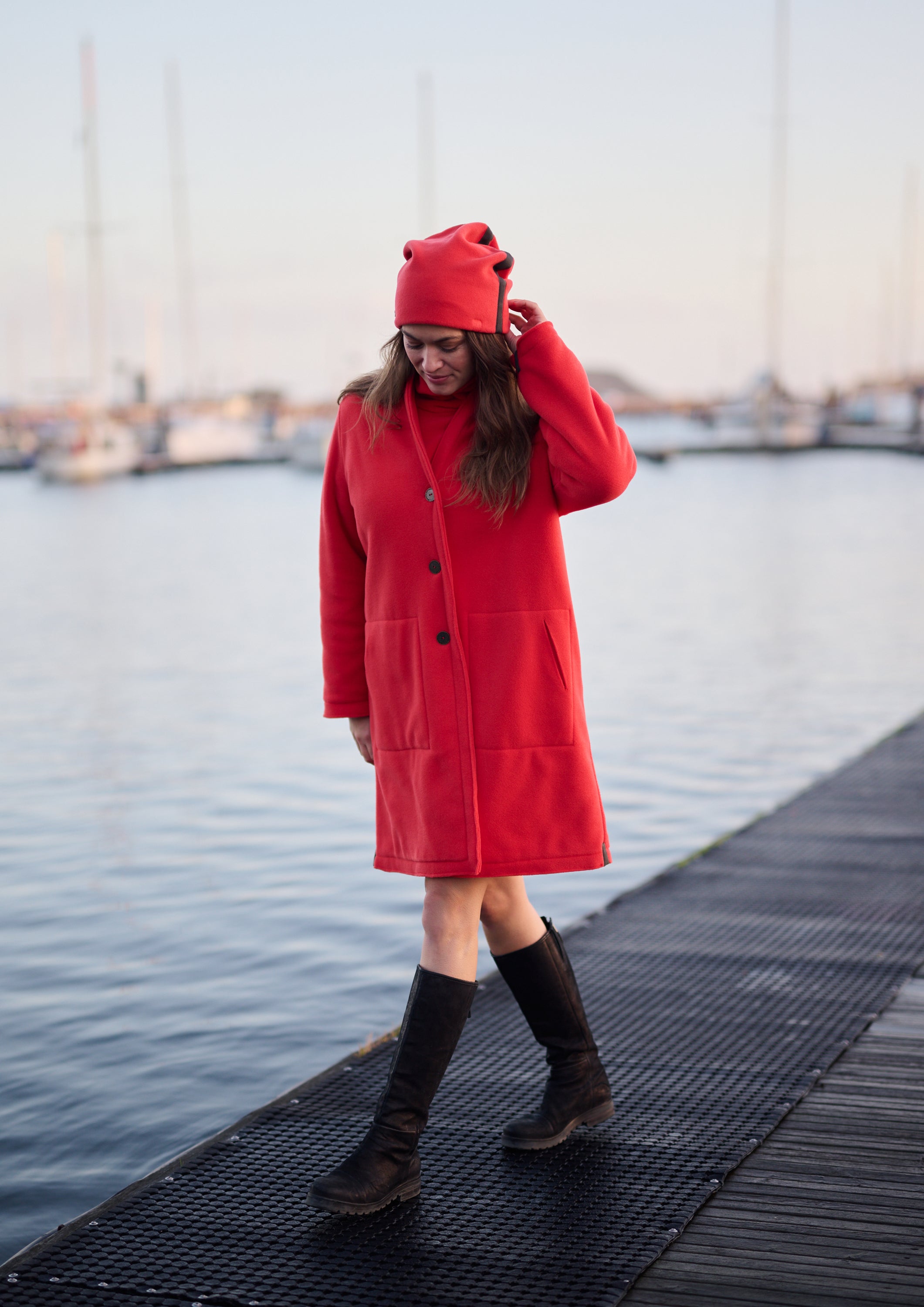 HENRIETTE STEFFENSEN COPENHAGEN MANTEL DOPPELSCHICHT - 7165 COATS TOMATO 845