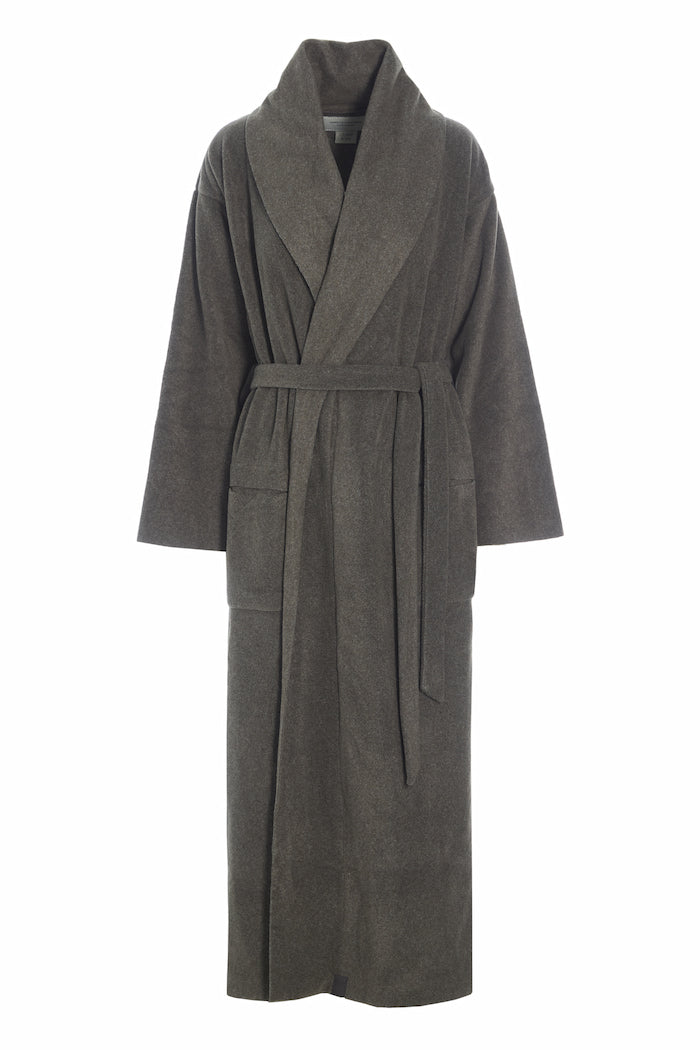 HENRIETTE STEFFENSEN COPENHAGEN MORGENMANTEL DAMEN MAXI - 7128 MAXI BATHROBES BARK 320