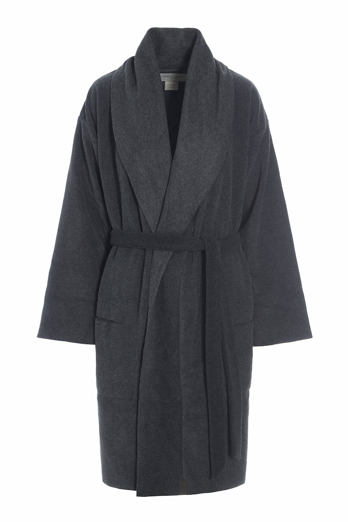 HENRIETTE STEFFENSEN COPENHAGEN MORGENMANTEL FRAUEN MINI - 7128 MINI BATHROBES SOFT BLACK 914