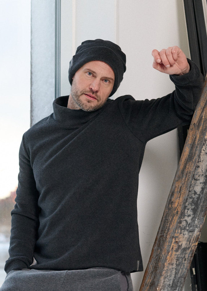 CARL BY STEFFENSEN COPENHAGEN MÜTZE MIT UMLAUFENDER KANTE - 1008C HATS SOFT BLACK 914