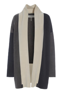 NO WASTE CARDIGAN  - 7175 - BARK/KIT/SOFT BLACK