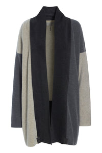 NO WASTE CARDIGAN  - 7175 - GREY/SAND