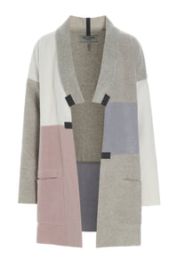 NO WASTE Patch Cardigan mit V-Ausschnitt - 7127 - MULTICOLOR SS20