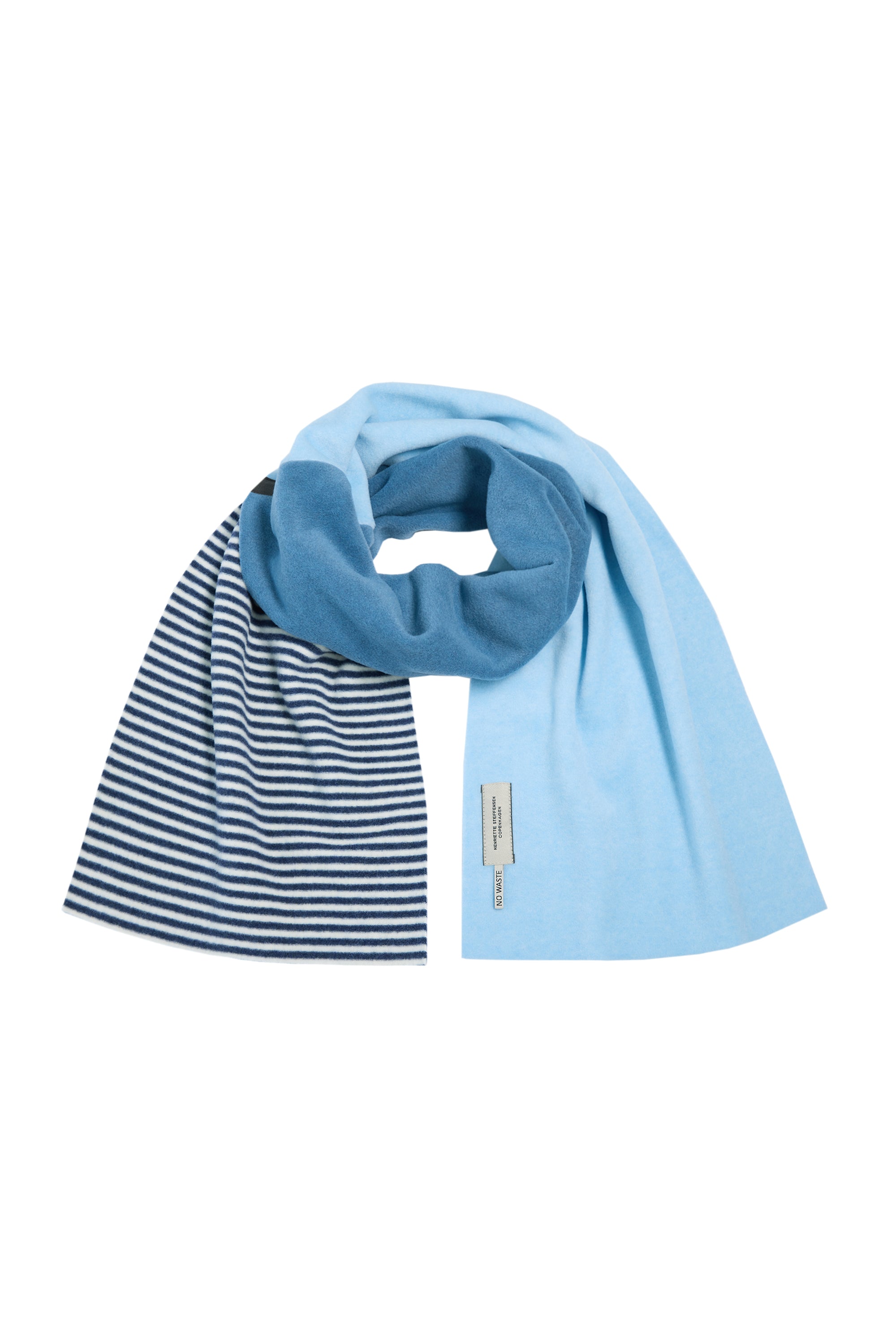 HENRIETTE STEFFENSEN COPENHAGEN SCHAL SCARFS DUSTY BLUE/BABY/BLUE STRIPE 441