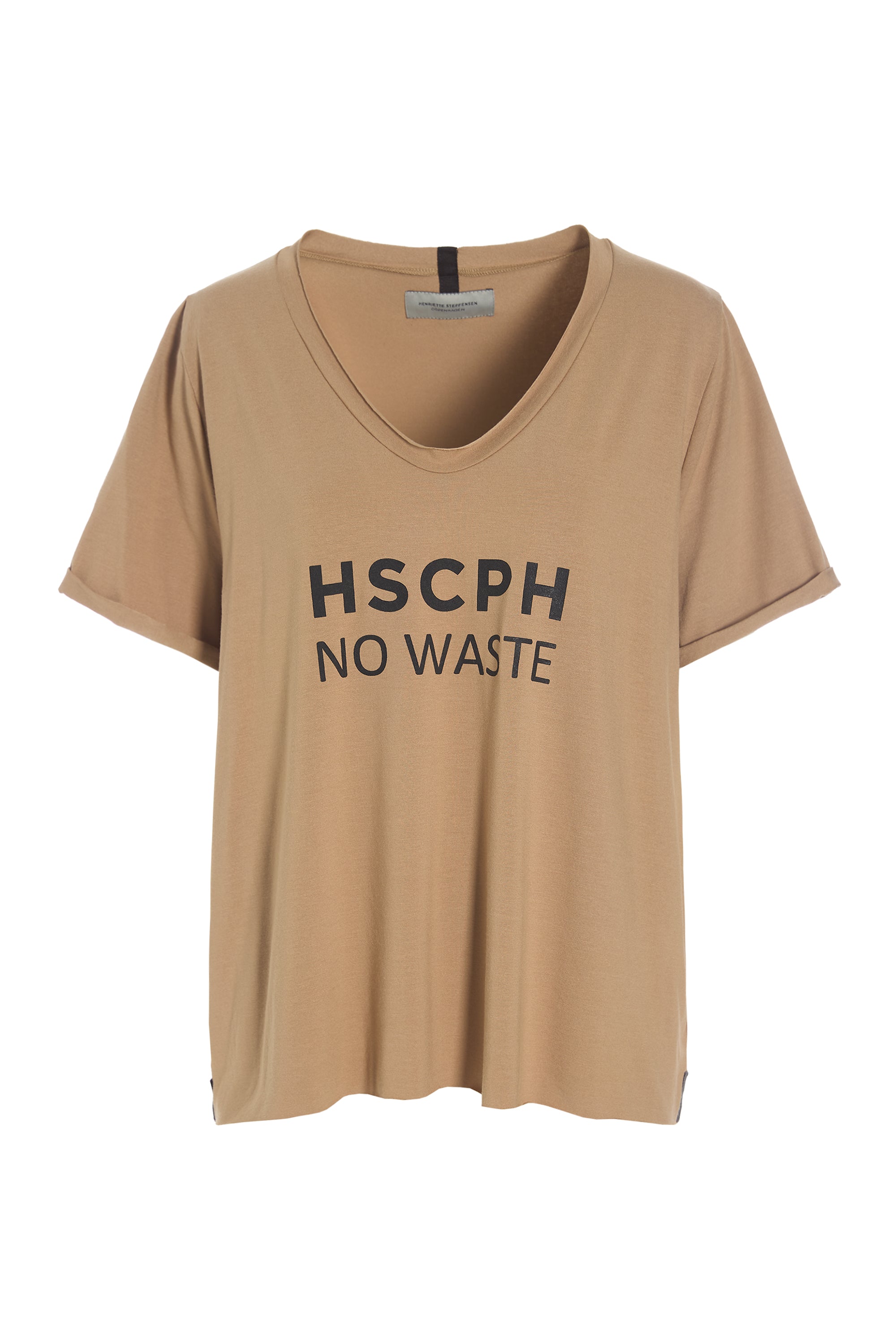 HENRIETTE STEFFENSEN COPENHAGEN NO WASTE TEE - 96081 T-SHIRTS CAMEL 815